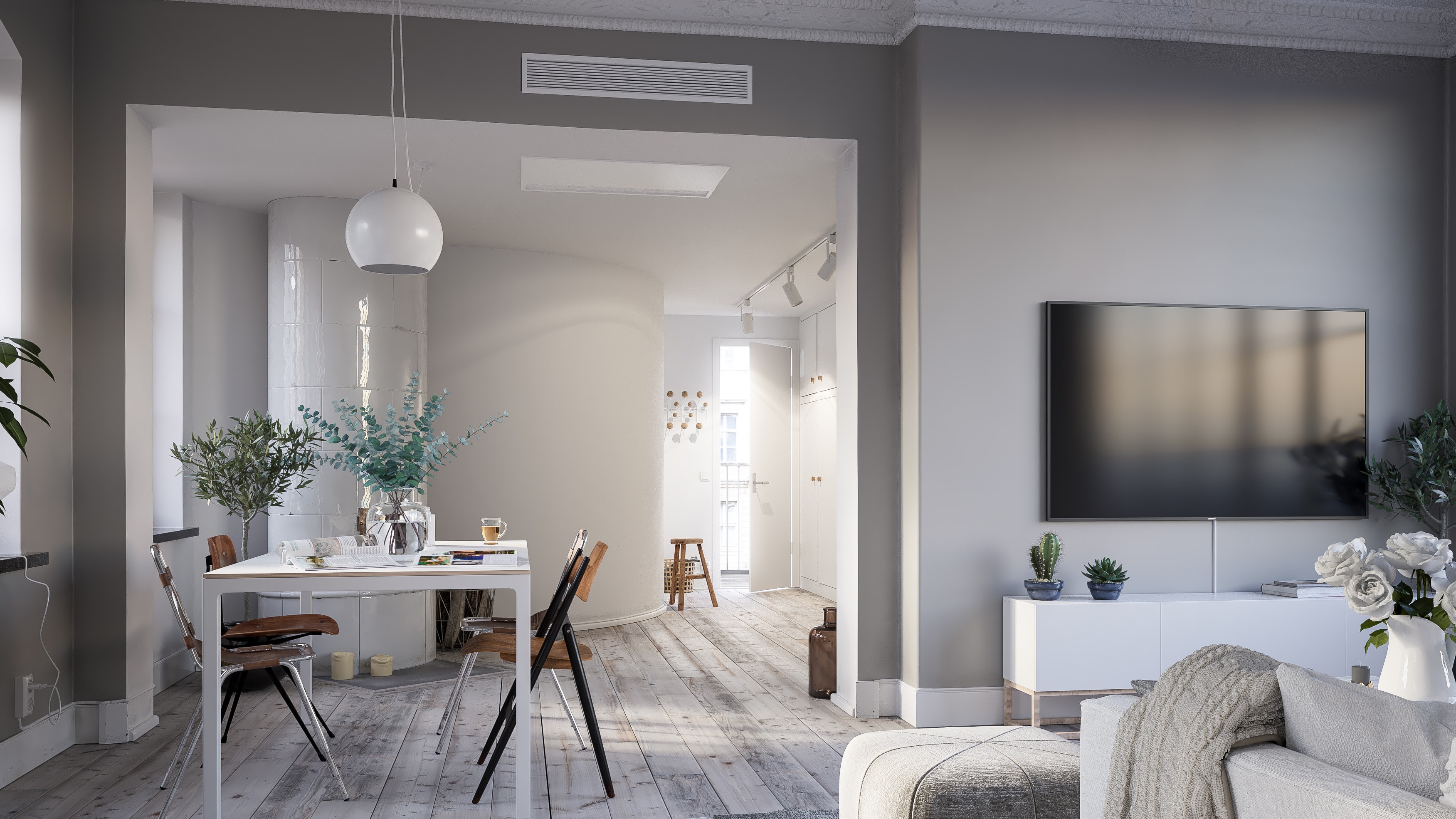 Těleso Daikin instalované v domácnosti pro dosažení příjemného domácího prostředí